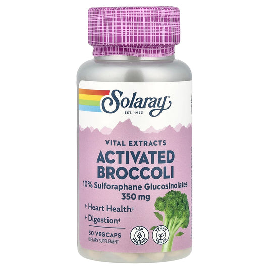 Solaray Vital Extracts Activated Broccoli, 350 mg, 30 VegCaps