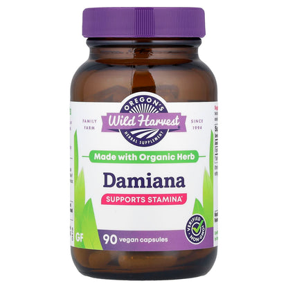 Oregon's Wild Harvest Damiana, 90 Vegan Capsules (375 mg)