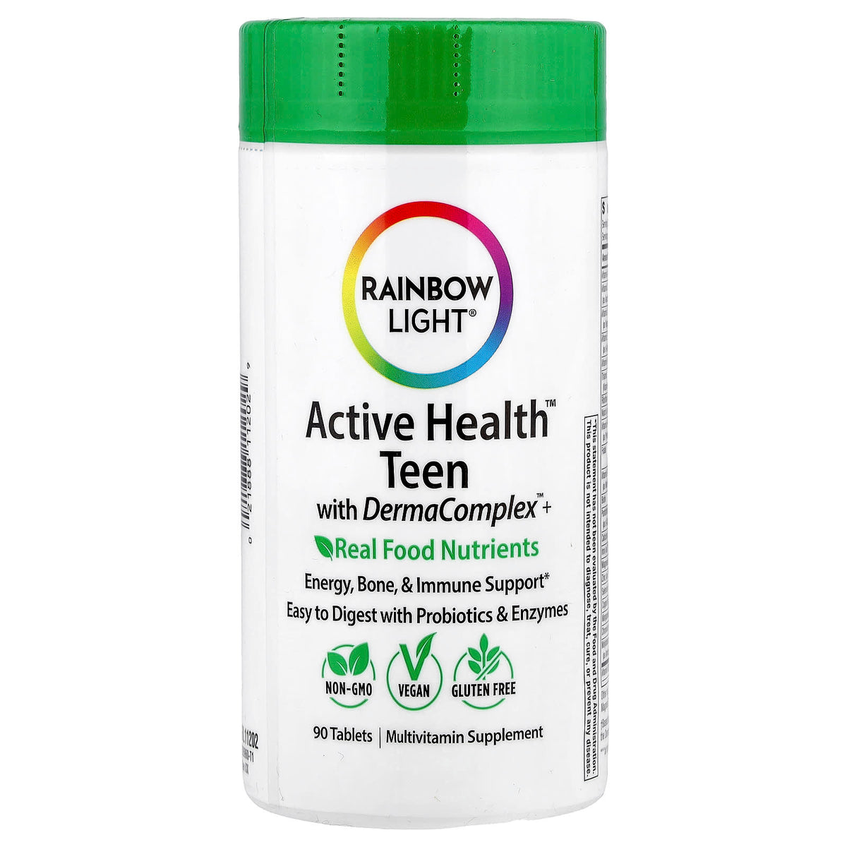 Rainbow Light Active Health Teen With DermaComplex+, 90 Tablets