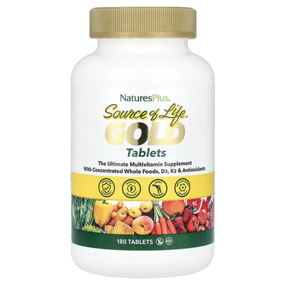 NaturesPlus Source of Life Gold Ultimate Multivitamin, 180 Tablets