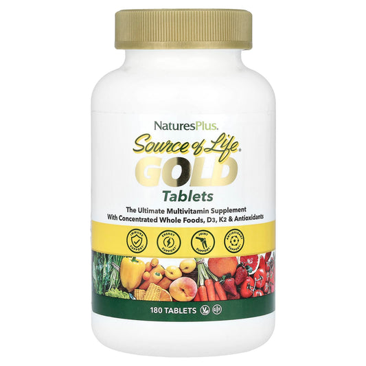 NaturesPlus Source of Life Gold Ultimate Multivitamin, 180 Tablets