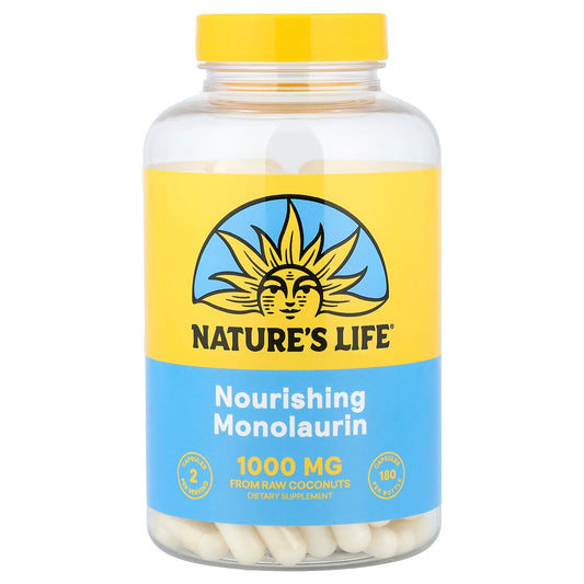 Nature's Life Nourishing Monolaurin, 180 Capsules (500 mg per Capsule)