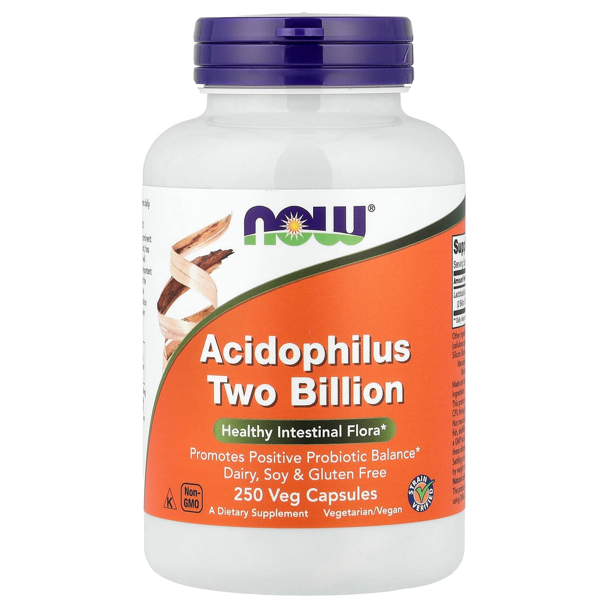 NOW Foods Acidophilus Two Billion, 250 Veg Capsules (20 mg per Capsule) — product view