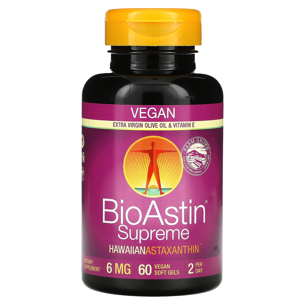Nutrex Hawaii BioAstin Supreme Hawaiian Astaxanthin, 60 Vegan Soft Gels — product view