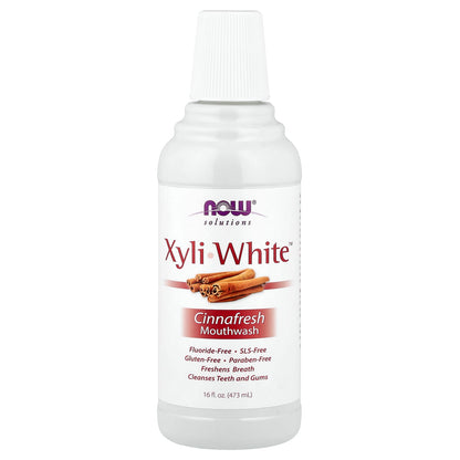 NOW Foods Solutions XyliWhite Mouthwash, Cinnafresh, 473 ml (16 fl oz)
