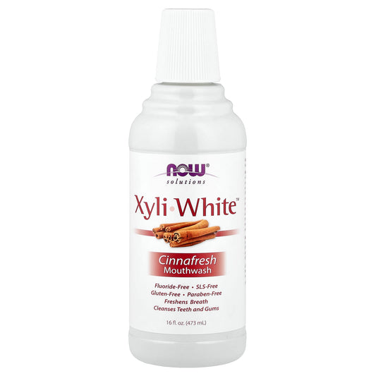 NOW Foods Solutions XyliWhite Mouthwash, Cinnafresh, 473 ml (16 fl oz)