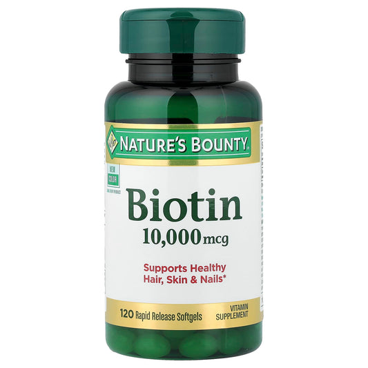 Nature's Bounty Biotin 10,000 mcg, 120 Rapid Release Softgels