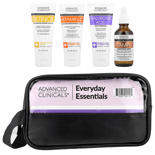 Advanced Clinicals Everyday Essentials Beauty Bag, 5 Piece Set