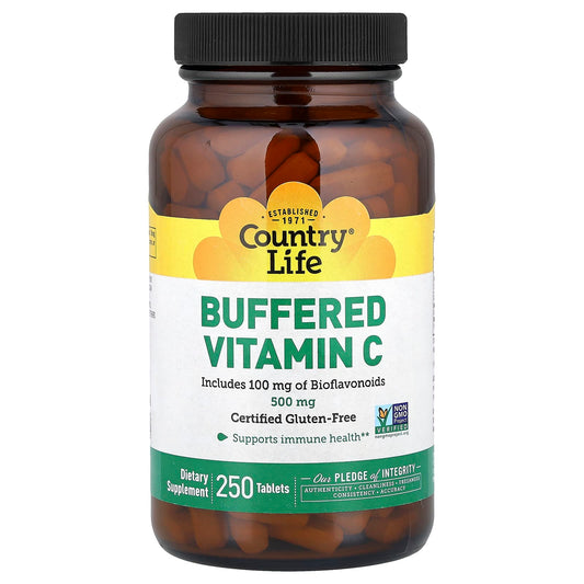 Country Life Buffered Vitamin C, 250 Tablets