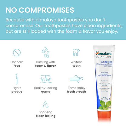 Himalaya Botanique Complete Care Toothpaste, Simply Peppermint, 150 g - view 6