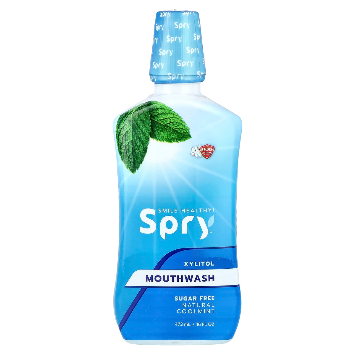 Xlear Spry Mouthwash, Natural Coolmint, 473 ml (16 fl oz) — product view