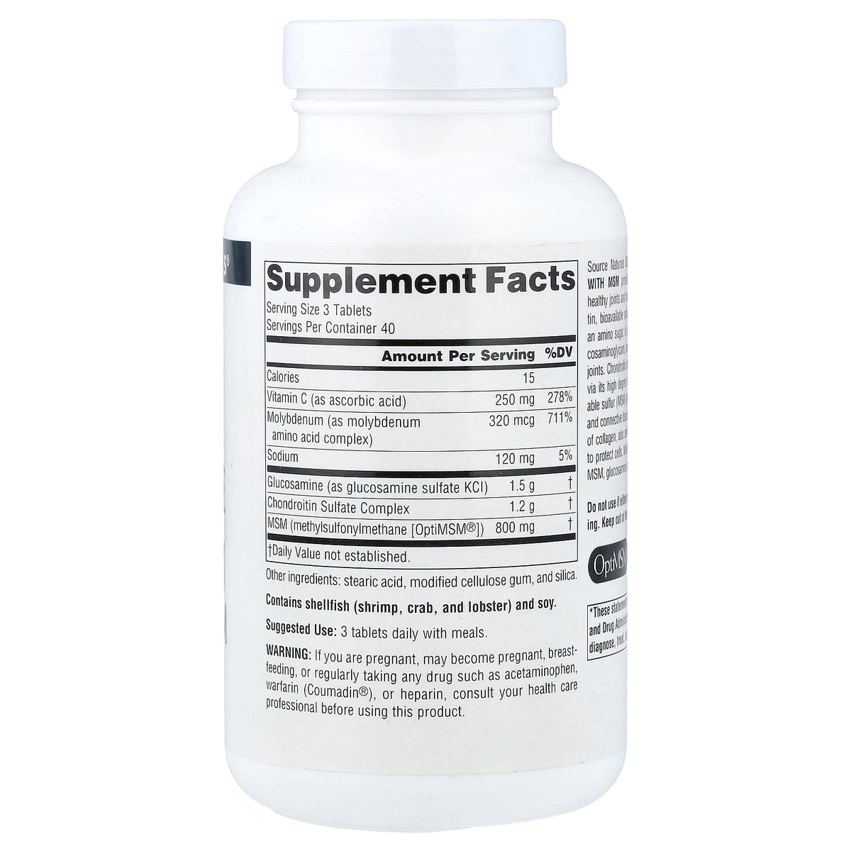 Source Naturals Glucosamine Chondroitin Complex with MSM, 120 Tablets - view 2