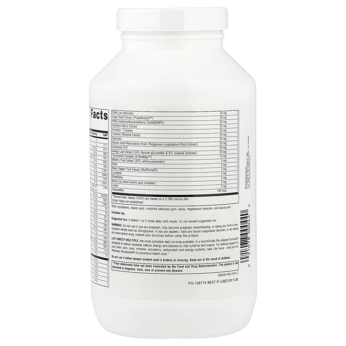 Source Naturals Life Force Multiple No Iron, 180 Tablets - view 3