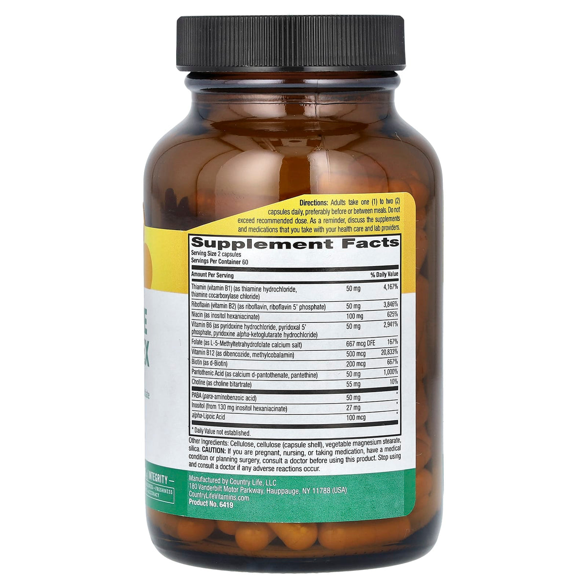 Country Life Coenzyme B-Complex 120 Vegan Capsules — alternate product view
