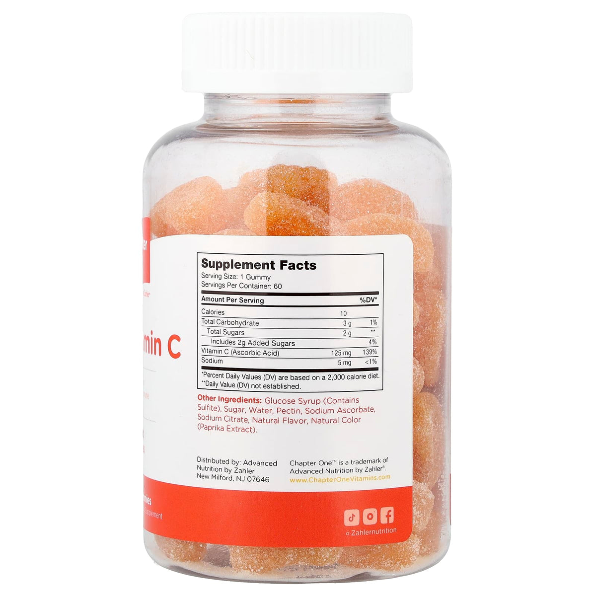 Zahler Chapter One Vitamin C Gummies, 60 Gummies - view 2