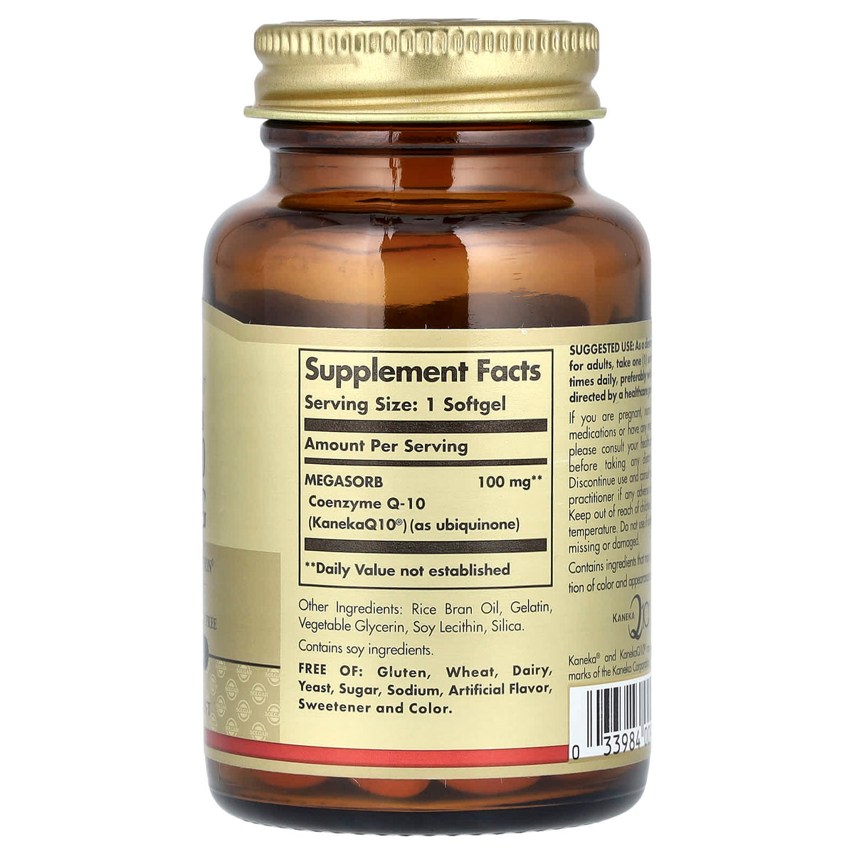Solgar Megasorb CoQ-10 100 mg, 60 Softgels - view 2
