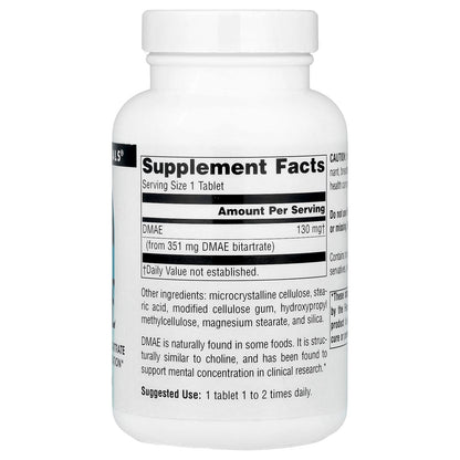 Source Naturals DMAE 351 mg, 200 Tablets - view 2