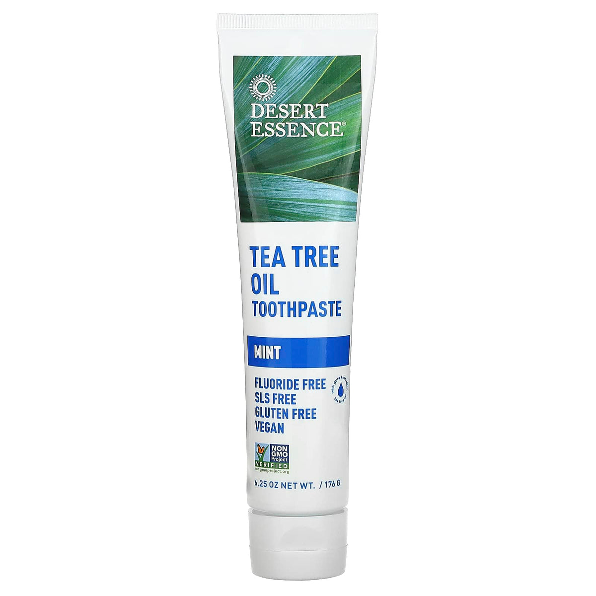 Desert Essence Tea Tree Oil Toothpaste, Mint, 176 g — product view