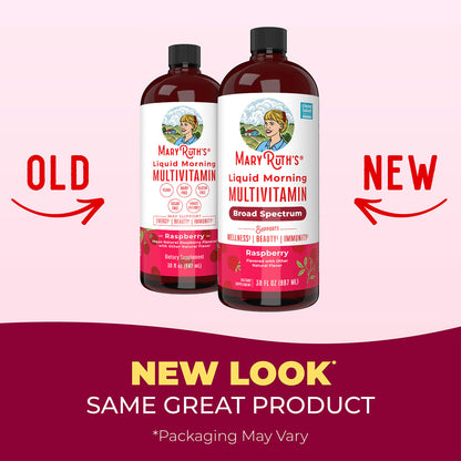 MaryRuth's Liquid Morning Multivitamin, Raspberry, 887 ml (30 fl oz) - view 3