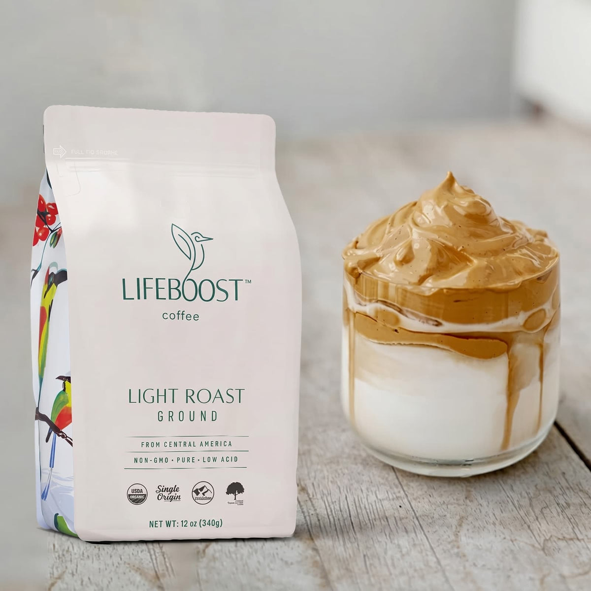 Lifeboost Optimist Ground Coffee, Light Roast, 12 oz (340 g) - view 3