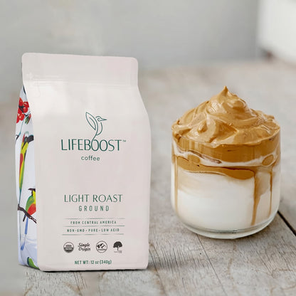 Lifeboost Optimist Ground Coffee, Light Roast, 12 oz (340 g) - view 3