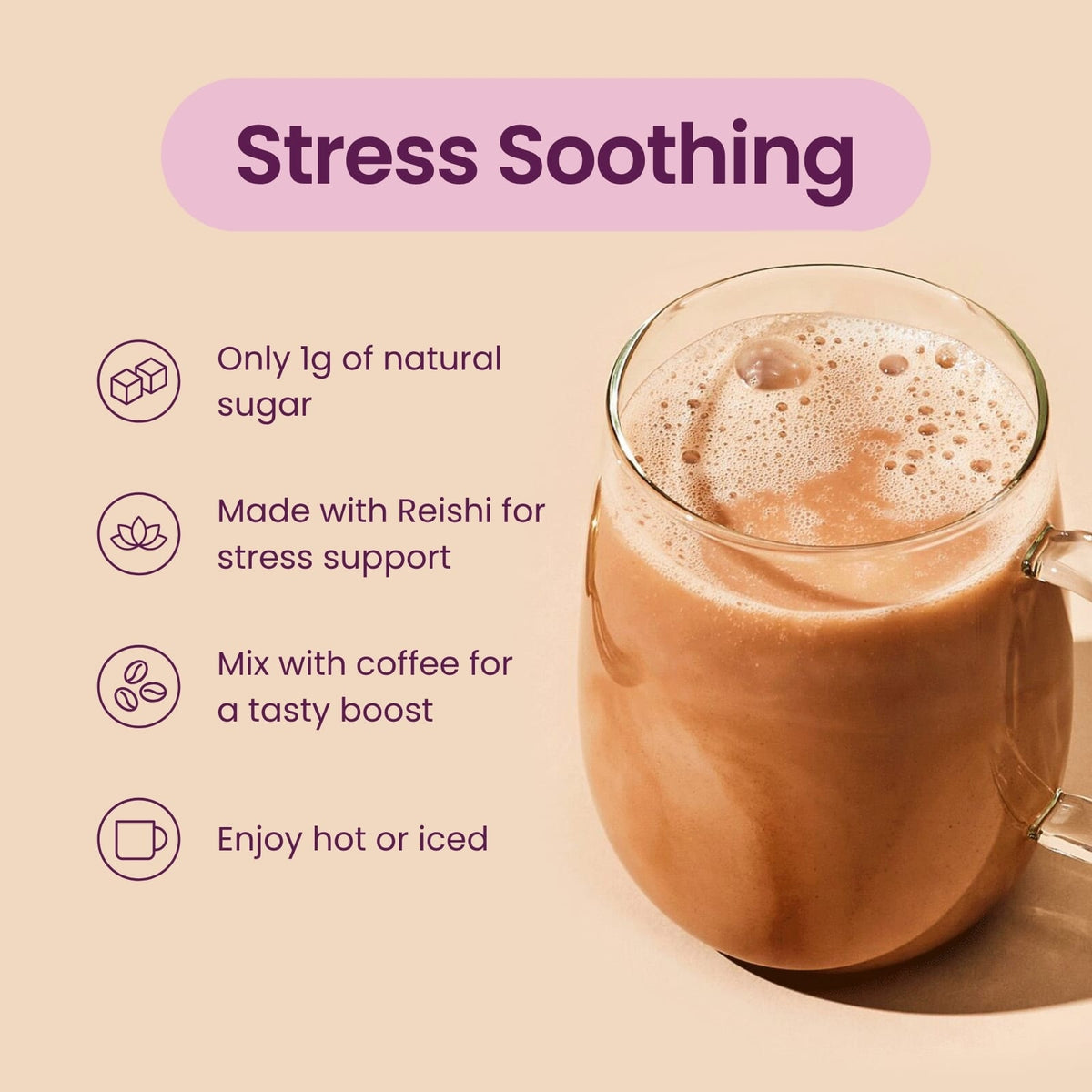 Blume Superfood Latte, Reishi Hot Cacao, 4.4 oz (125 g) - view 3
