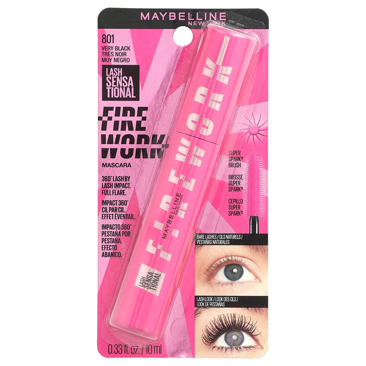 Maybelline Lash Sensational Firework Mascara, 801 Very Black (10 ml) - view 2