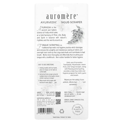 Auromere Authentic Ayurvedic Tongue Scraper, 1 Scraper - view 2