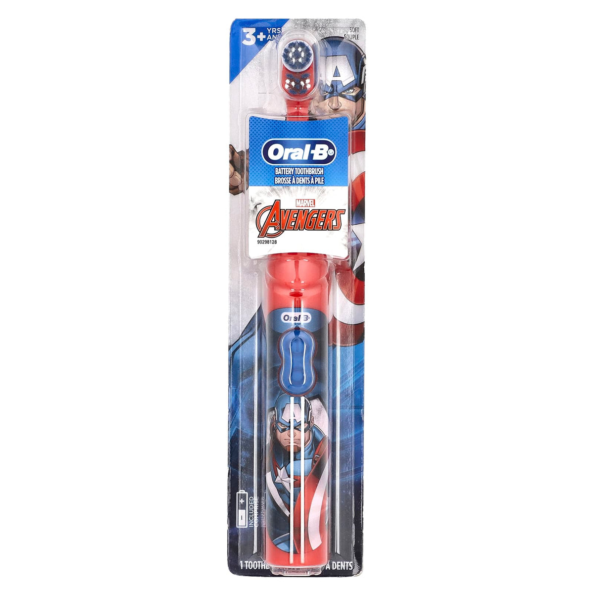 Oral-B Kids Battery Toothbrush, Soft, 3+ Years, Marvel Avengers, 1 Toothbrush