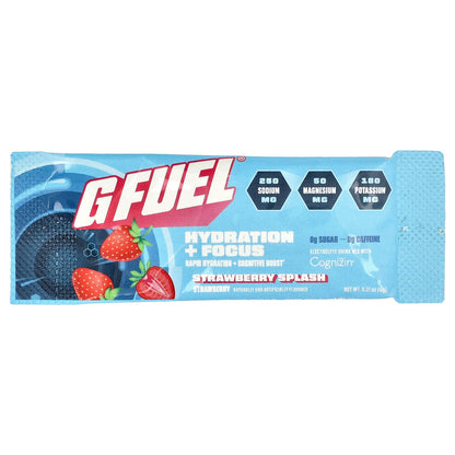 G FUEL Hydration + Focus Electrolyte Mix, Strawberry Splash, 20 Sticks - view 3