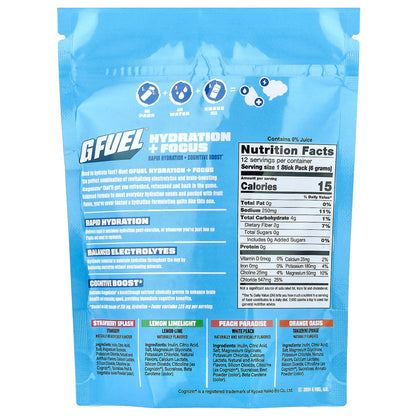 G FUEL Hydration + Focus Electrolyte Mix, Variety Pack, 12 Stick Packs - view 2