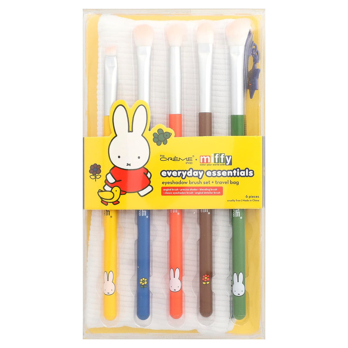 The Creme Shop Miffy Everyday Essentials Eyeshadow Brush Set with Travel Bag — alternate product view