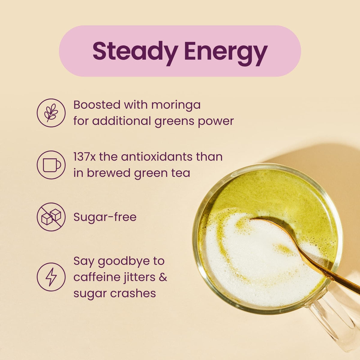 Blume Superfood Latte, Matcha Coconut, 100 g (3.5 oz) - view 3