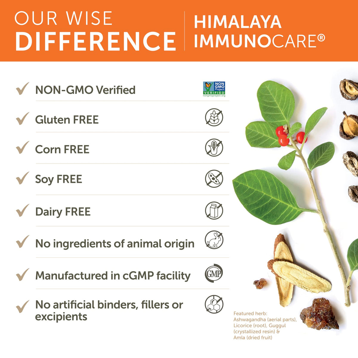 Himalaya ImmunoCare, 120 Vegetarian Capsules - view 6