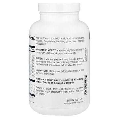 Source Naturals Super Amino Night, 240 Tablets - view 3