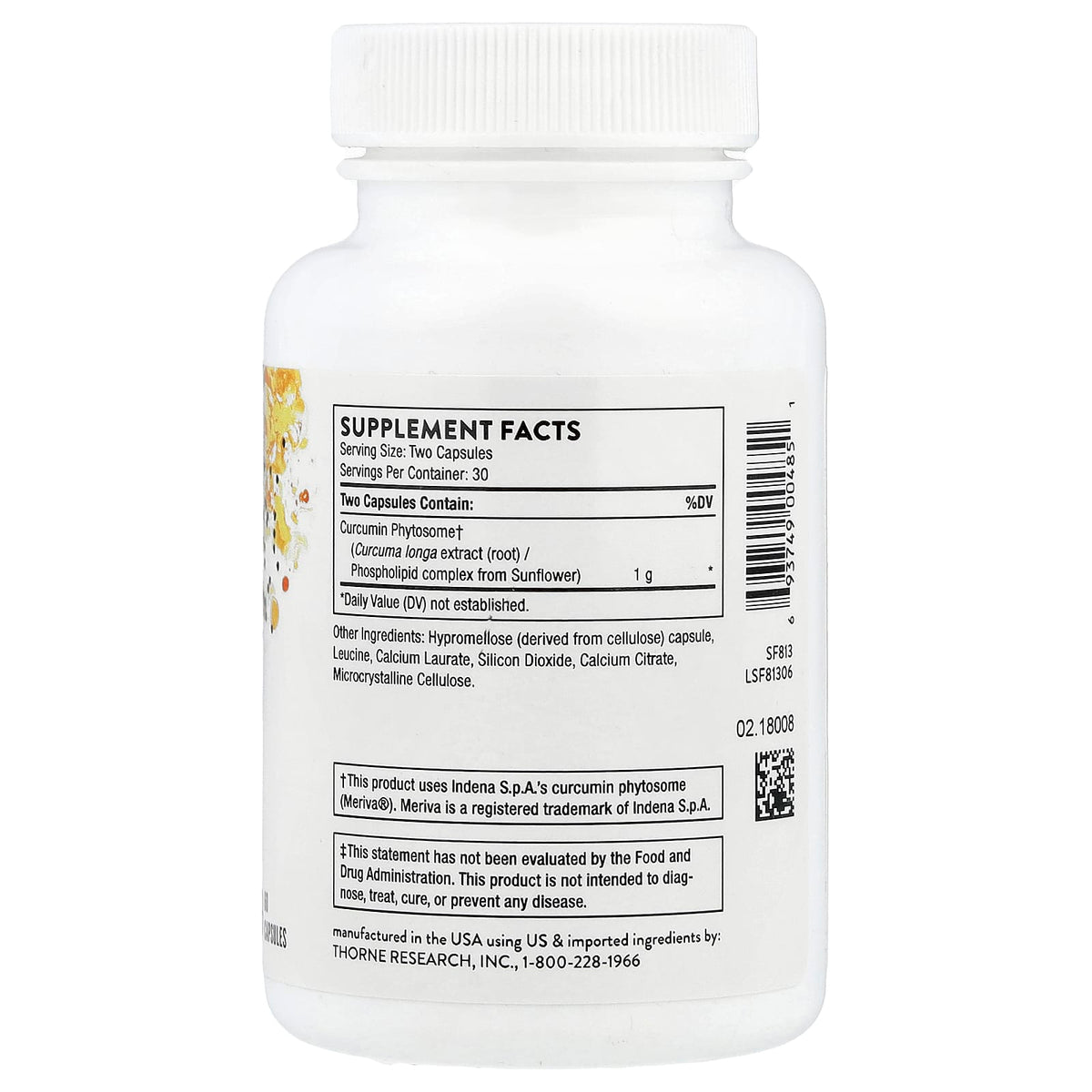 Thorne Curcumin Phytosome, 60 Capsules (500 mg per Capsule) - view 2