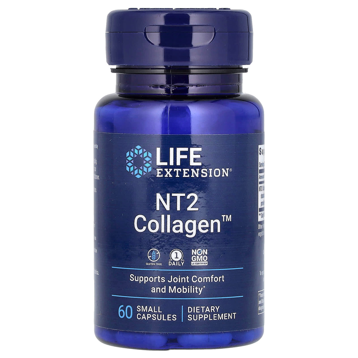 Life Extension NT2 Collagen, 60 Small Capsules (40 mg per Capsule) — product view