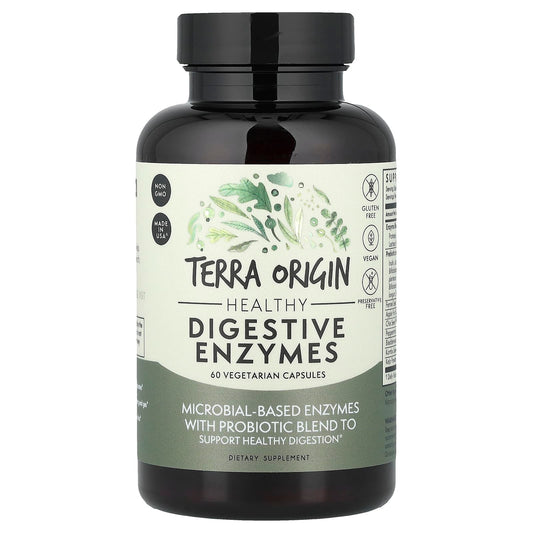 Terra Origin Healthy Digestive Enzymes, 60 Vegetarian Capsules
