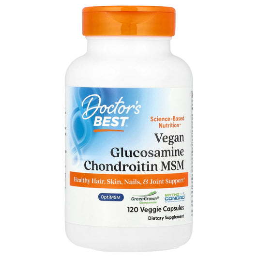 Doctor's Best Vegan Glucosamine Chondroitin MSM, 120 Veggie Capsules