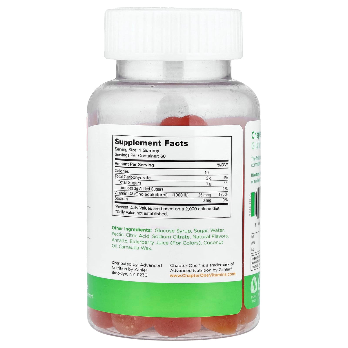 Zahler Chapter One Vitamin D3 Gummies, 60 Gummies (25 mcg per Gummy) - view 2