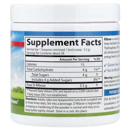 Carlson Ribose Powder, 100 g - view 2