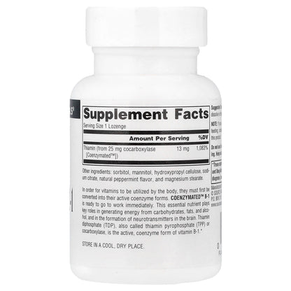 Source Naturals Coenzymated B-1, 13 mg per Lozenge, 60 Lozenges - view 2