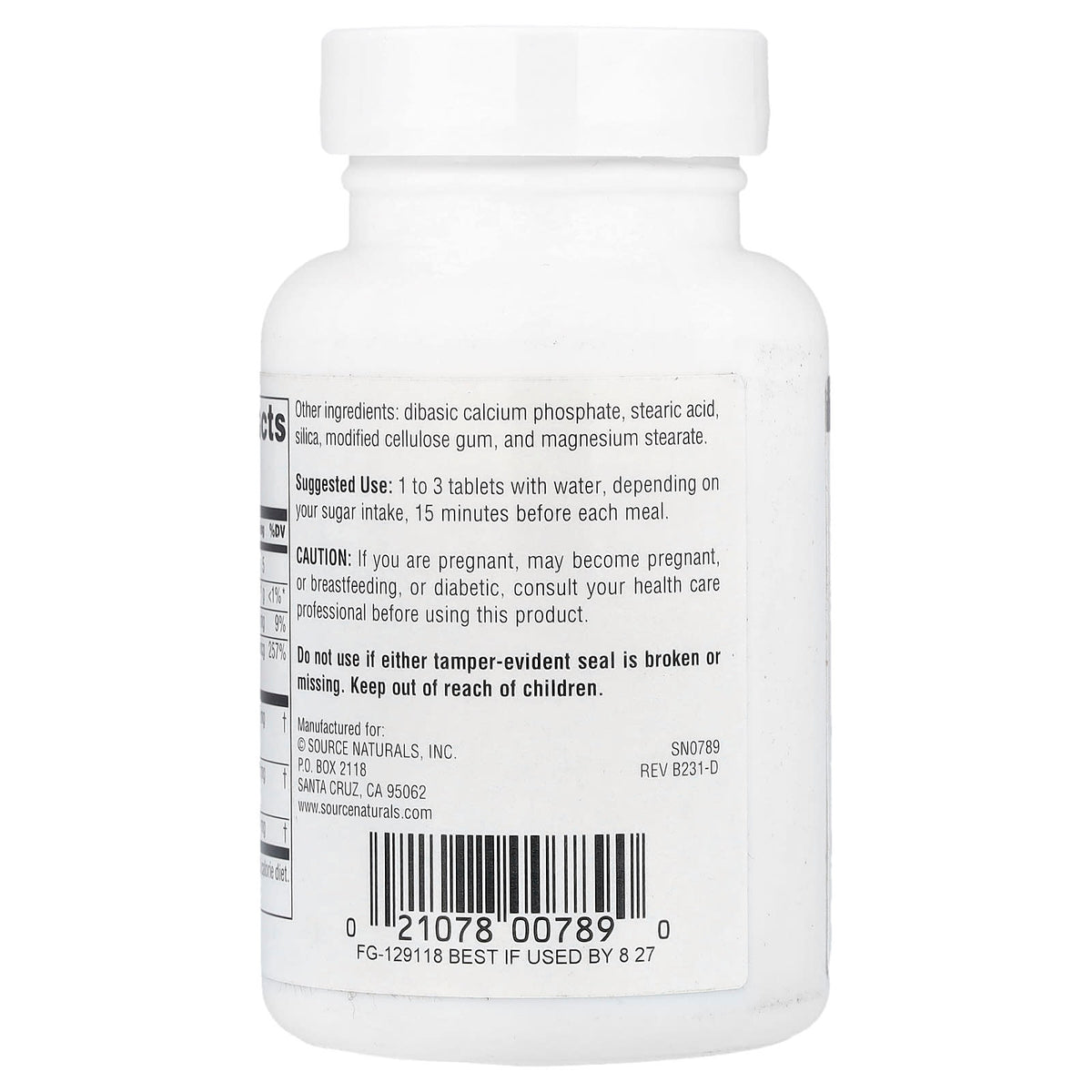 Source Naturals Sugar Ban, 75 Tablets - view 3