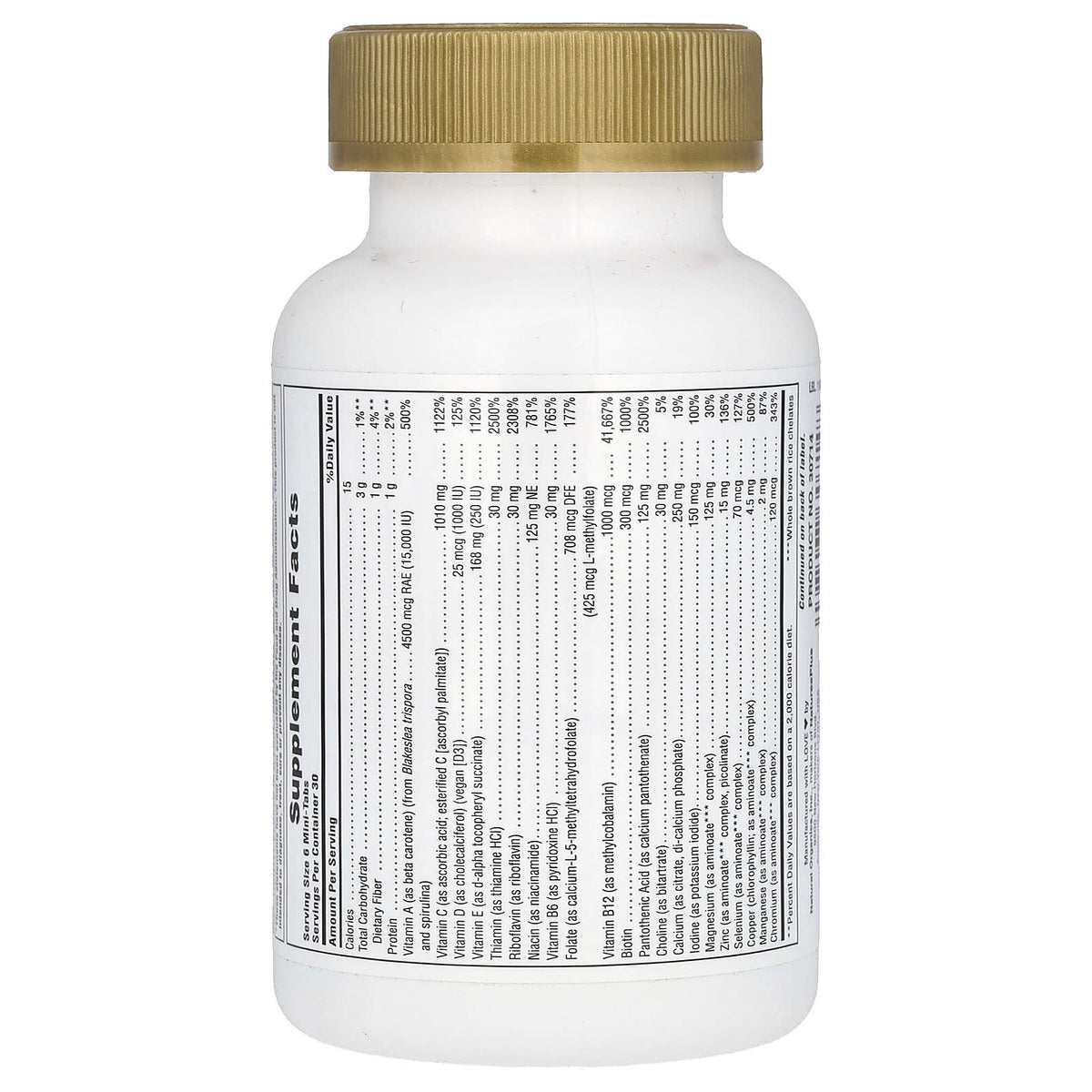 NaturesPlus Source of Life Gold Multivitamin, 180 Mini-Tabs - view 2