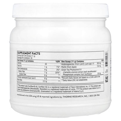 Thorne FiberMend Prebiotic Fibre Powder, 330 g (11.6 oz) - view 2