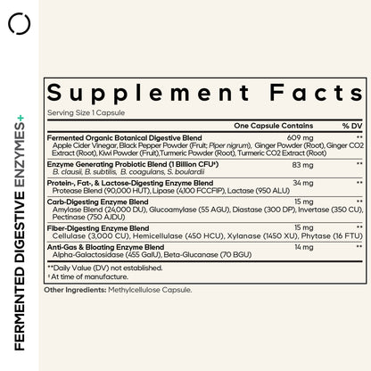 Codeage Fermented Digestive Enzymes+, 90 Vegetable Capsules - view 4
