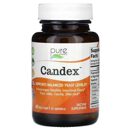 Pure Essence Candex, 40 Vegetable Capsules