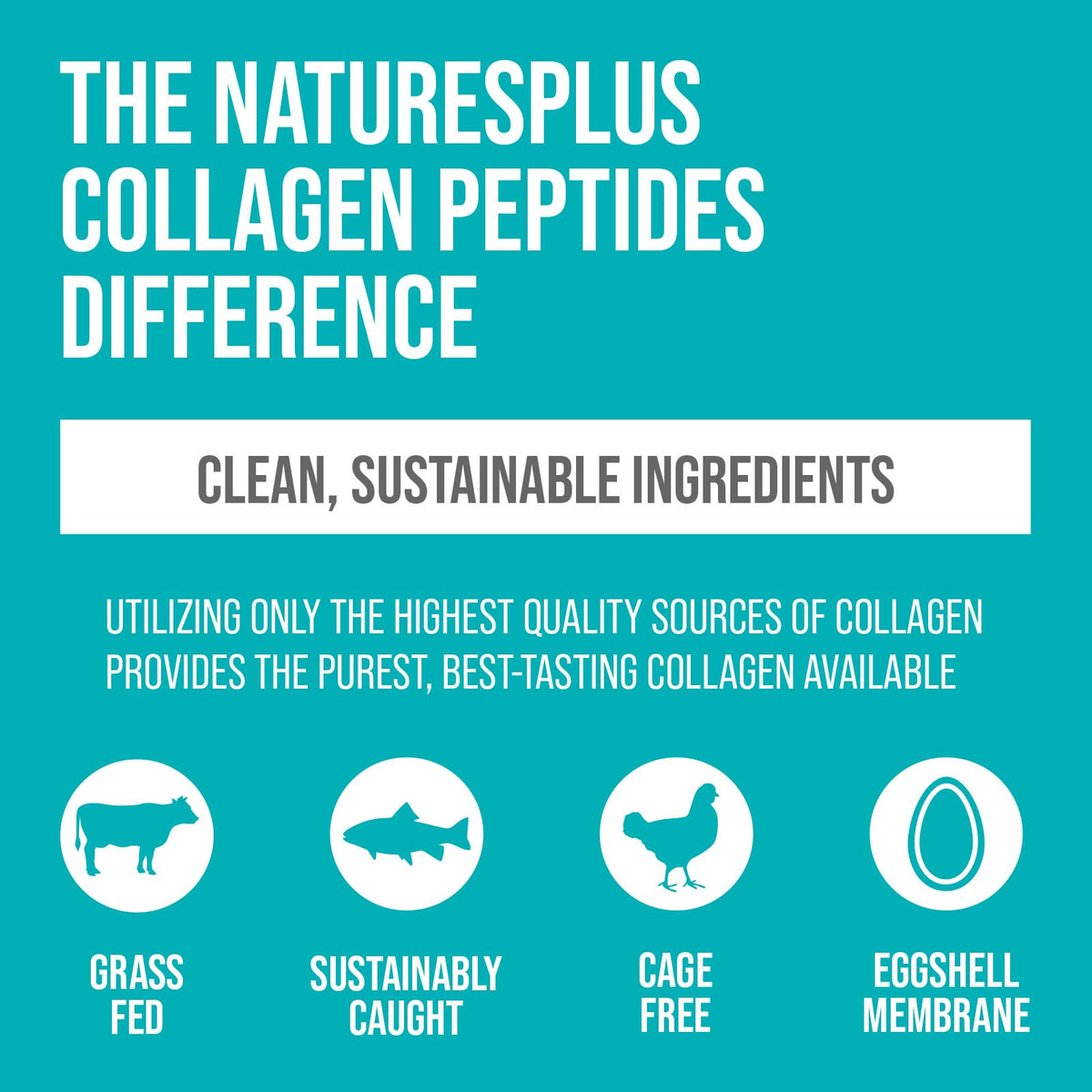 NaturesPlus Collagen Peptides, 120 Capsules - view 3