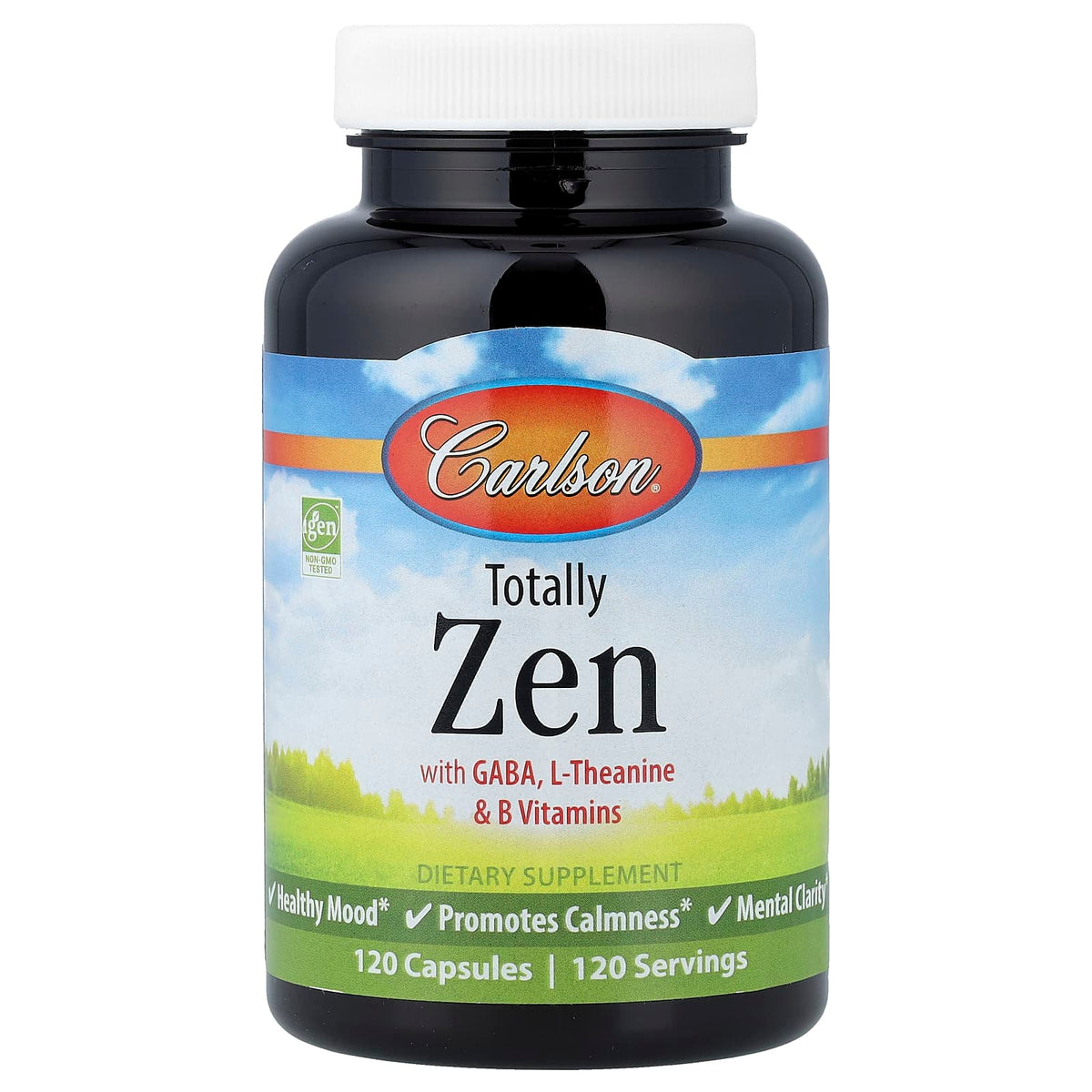 Carlson Totally Zen with GABA, L-Theanine and B Vitamins 120 Capsules