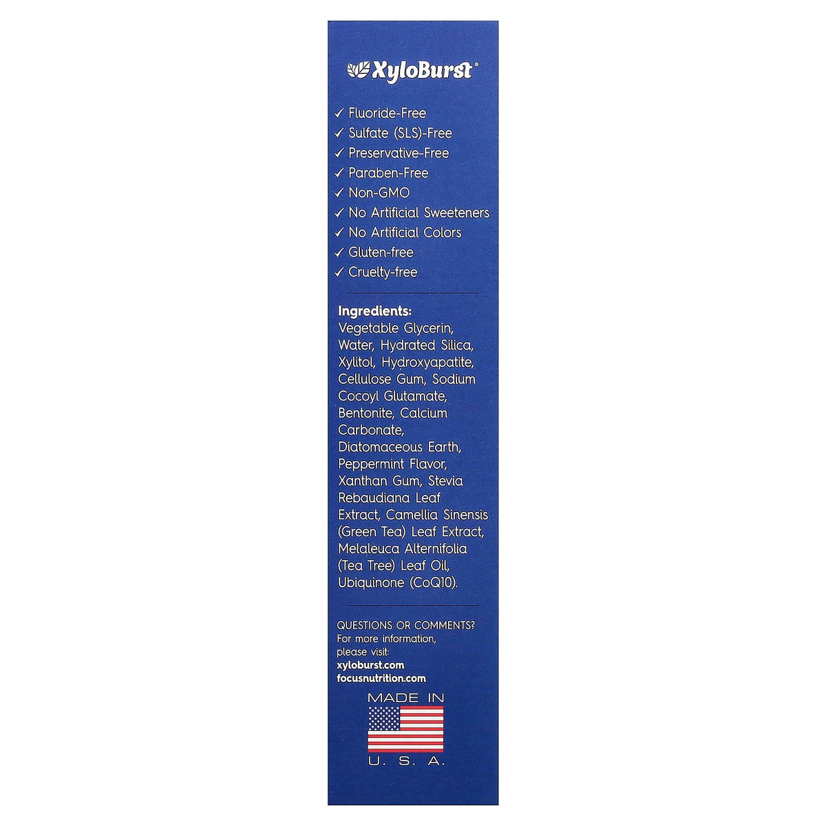 Xyloburst Xylitol Toothpaste with Hydroxyapatite, Cool Mint, 113 g - view 3